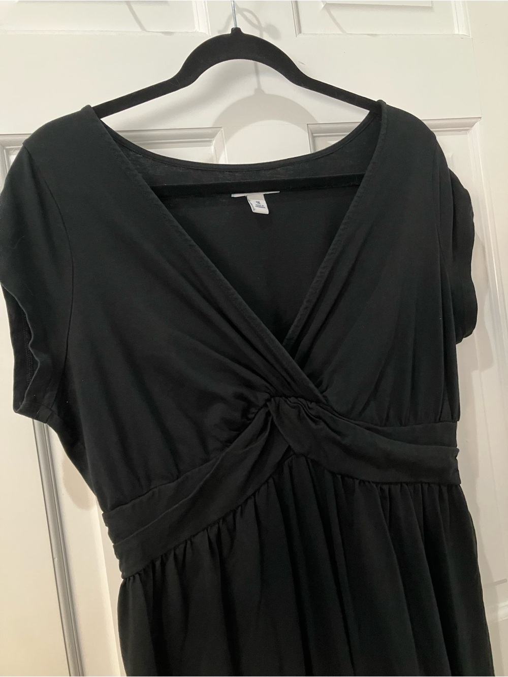 Old Navy Black Knot-Front Midi Dress